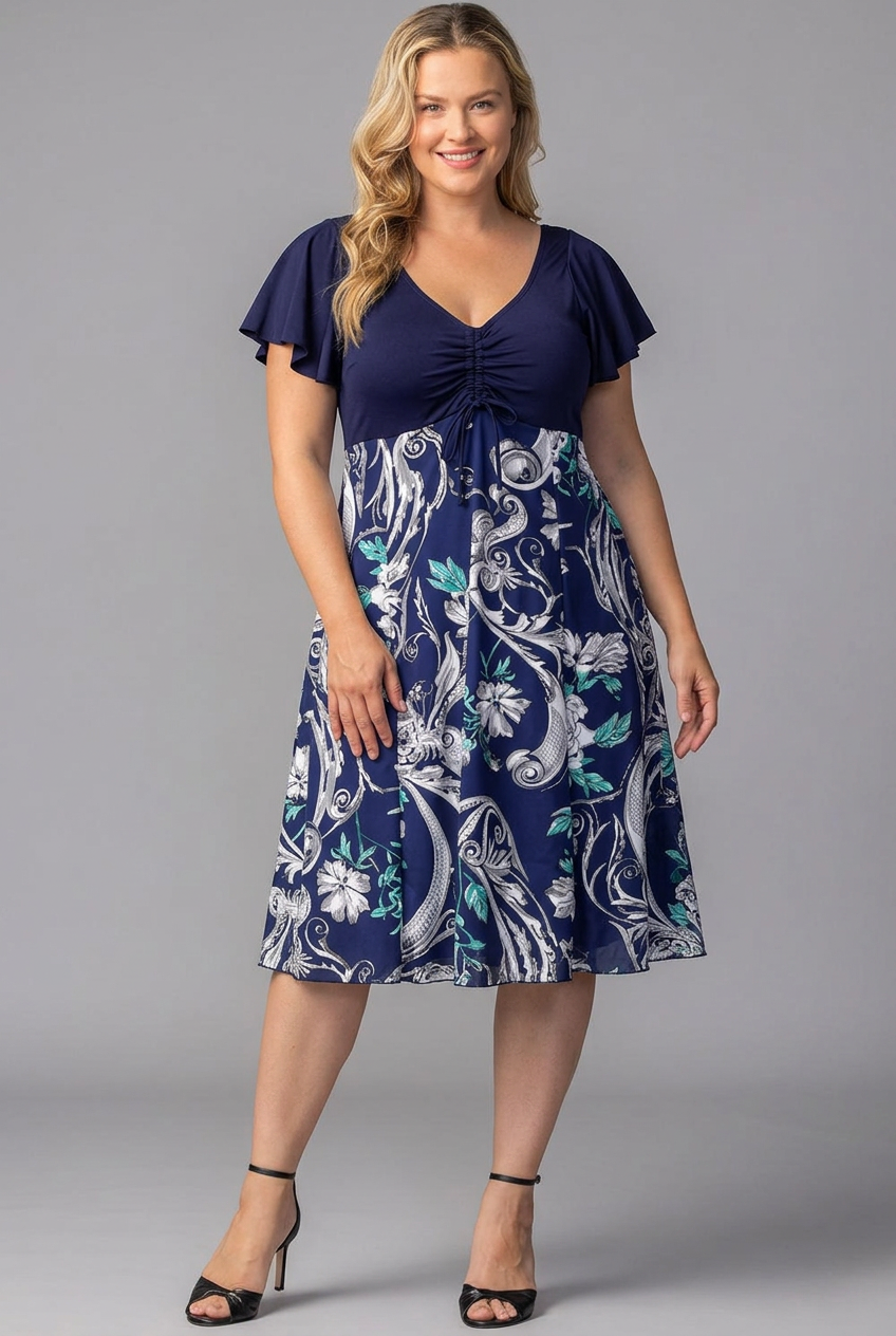 Marissa Floral High-Low Midi Dress