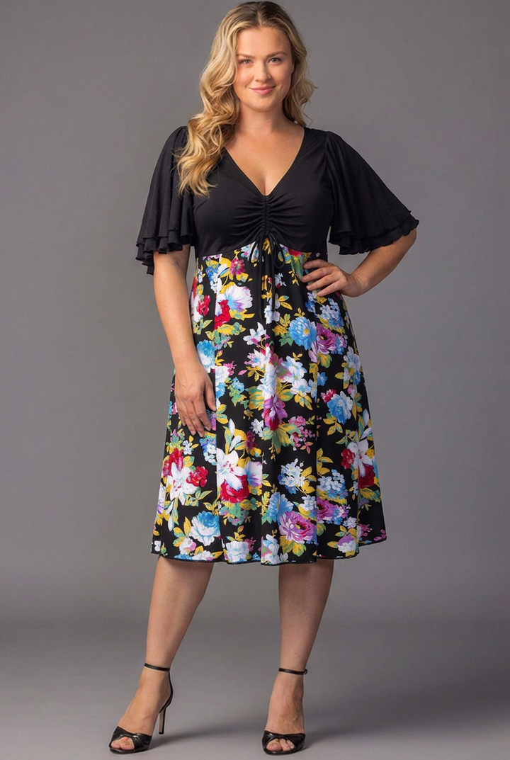 Marissa Floral High-Low Midi Dress