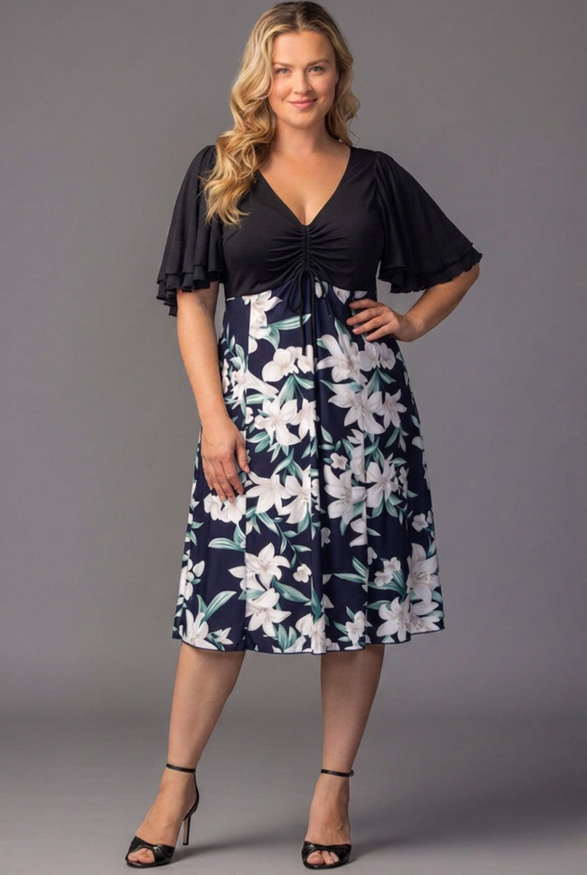 Marissa Floral High-Low Midi Dress