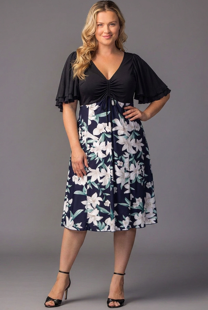 Marissa Floral High-Low Midi Dress