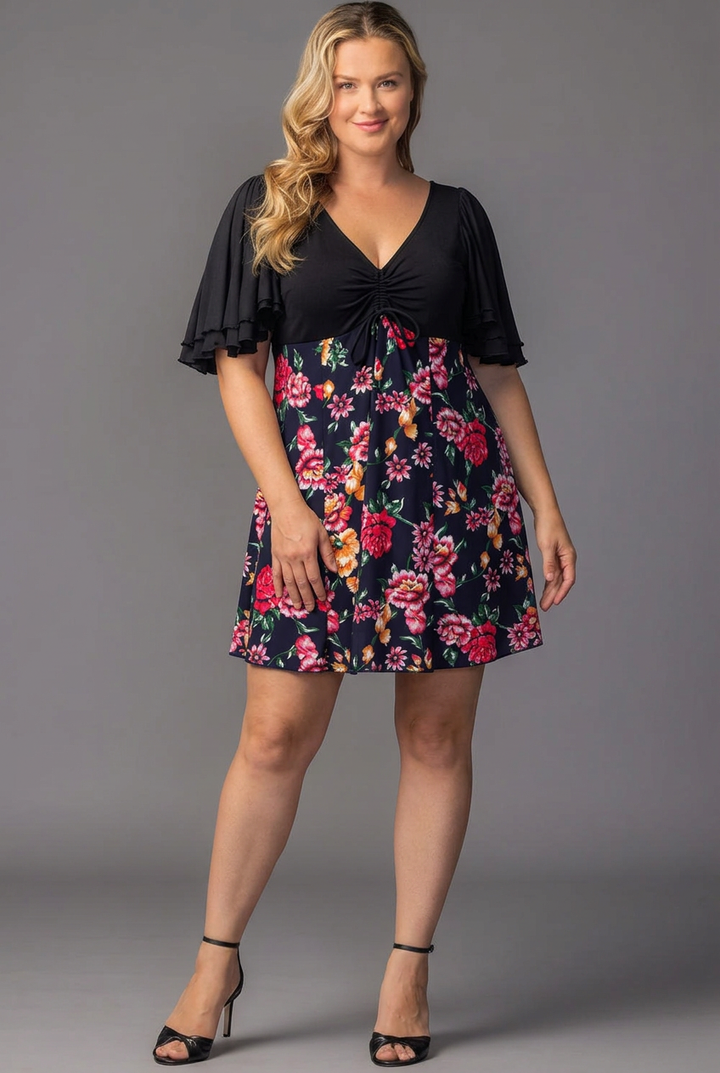 Marissa Floral High-Low Midi Dress