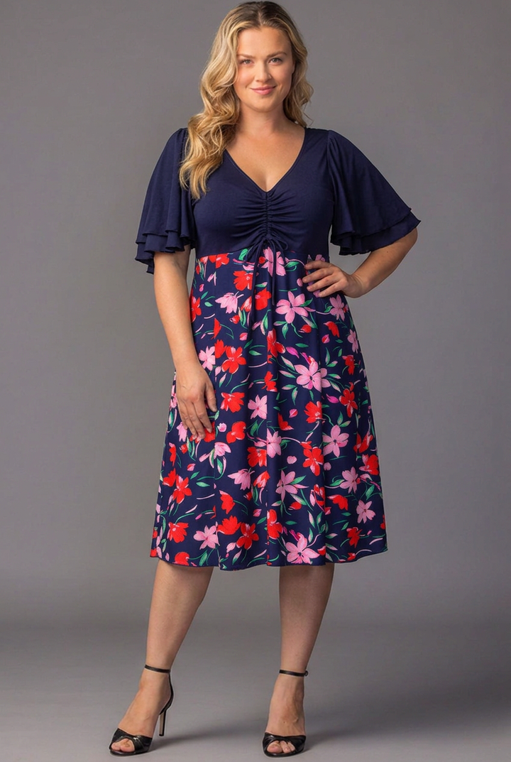 Marissa Floral High-Low Midi Dress