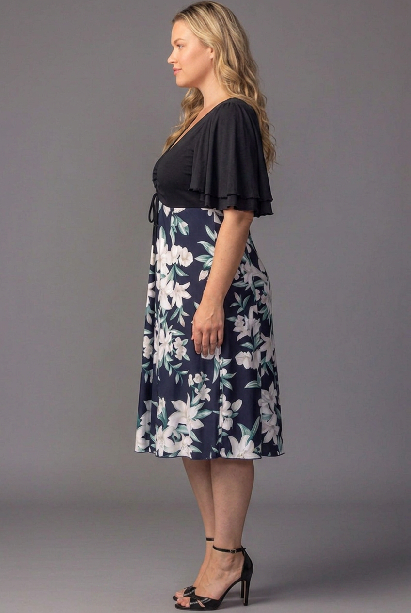 Marissa Floral High-Low Midi Dress