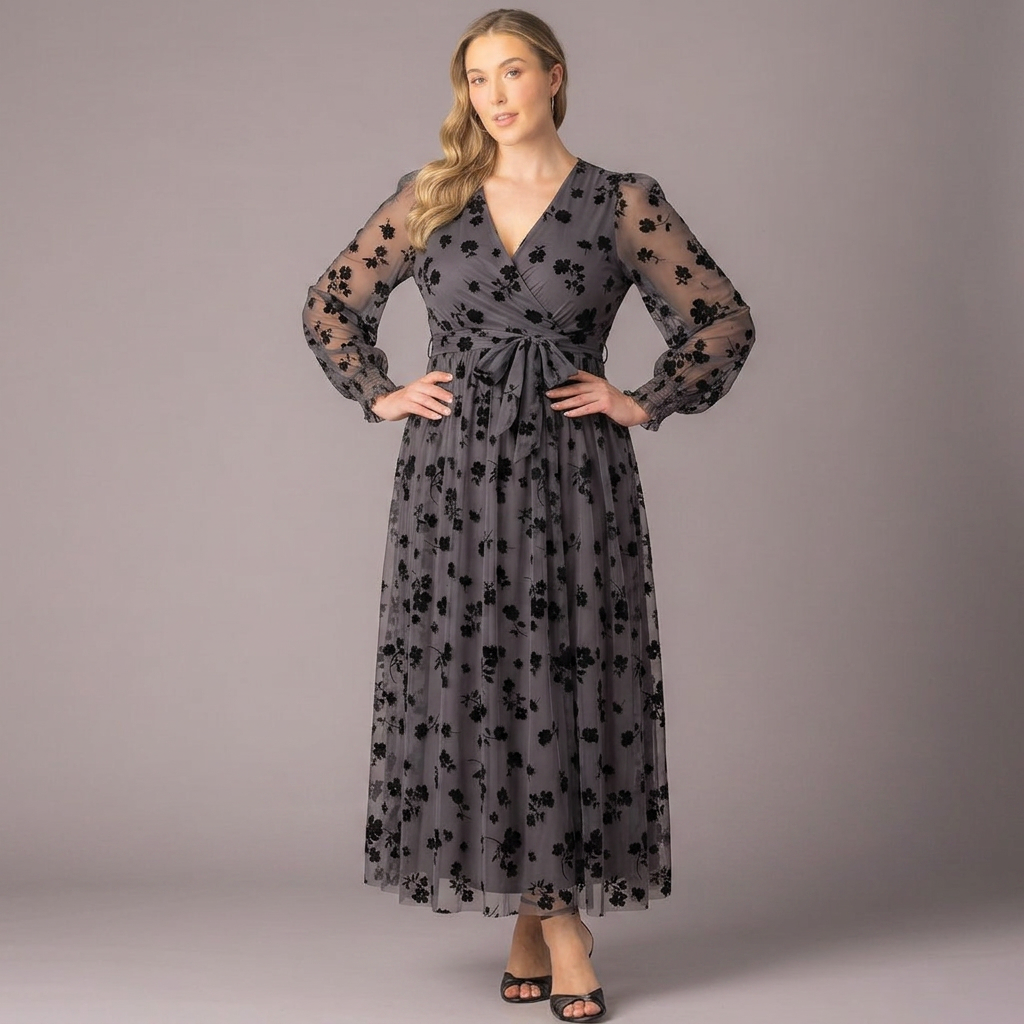 Melanie Mesh Midi Cocktail Dress - Sale!