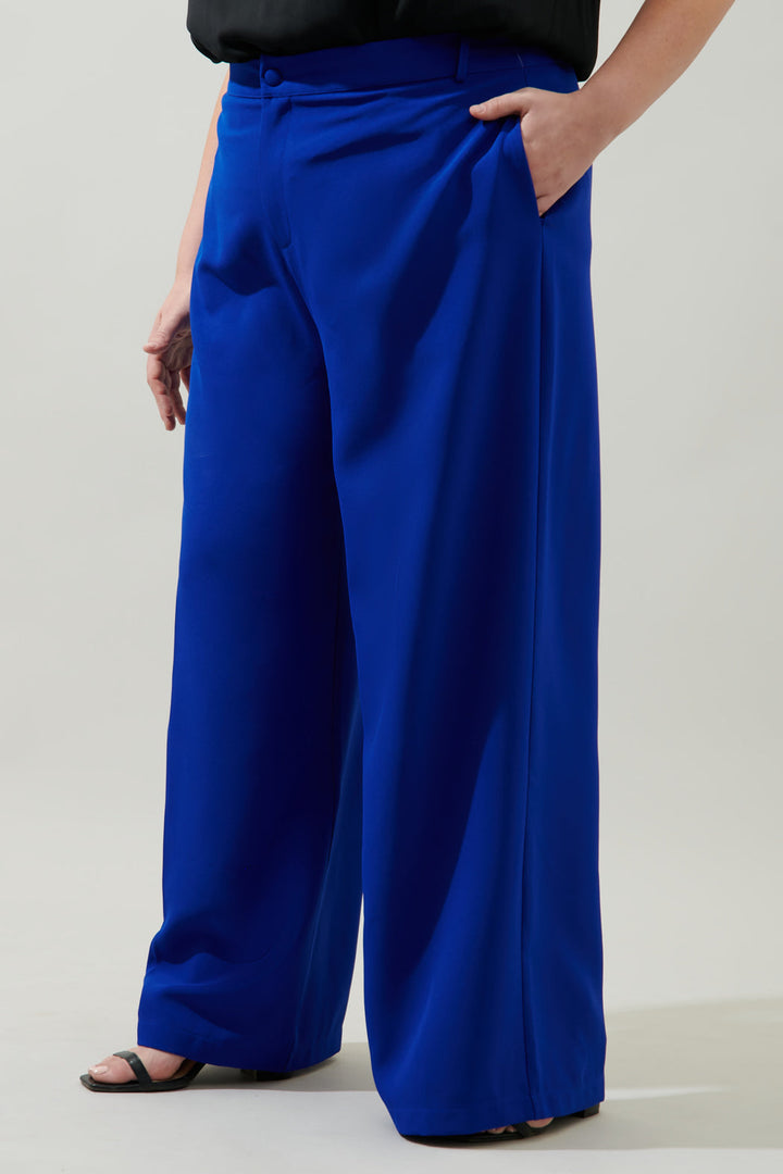 Chelsea Belted Wide Leg Pants Curve