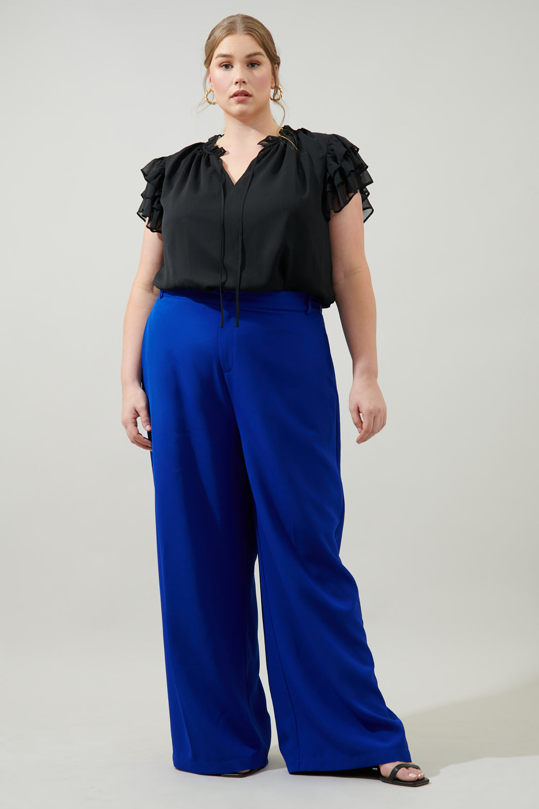 Chelsea Belted Wide Leg Pants Curve