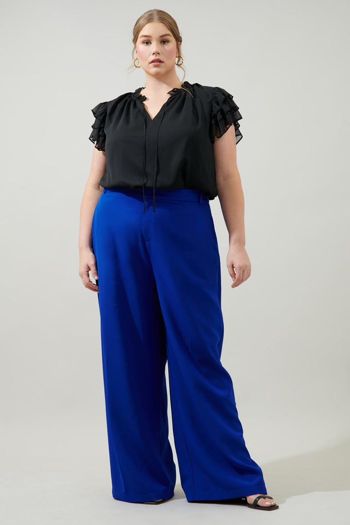 Chelsea Belted Wide Leg Pants Curve