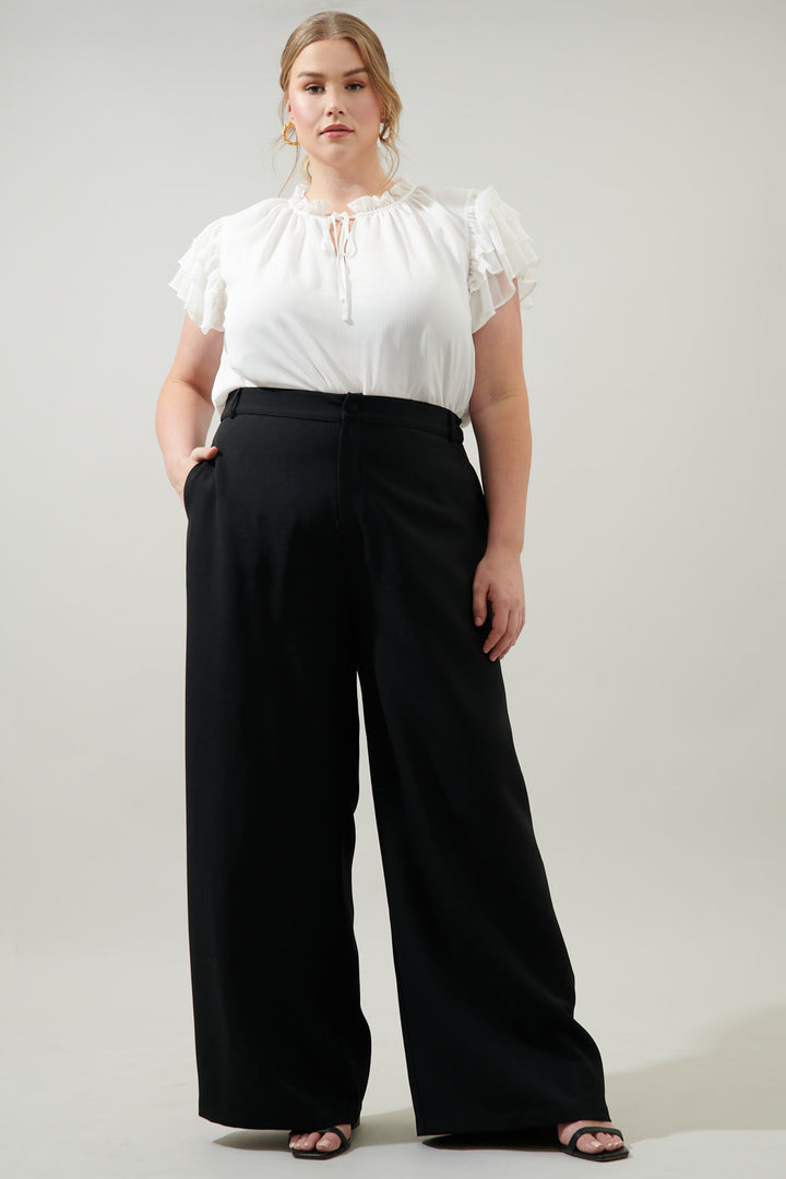 Chelsea Belted Wide Leg Pants Curve