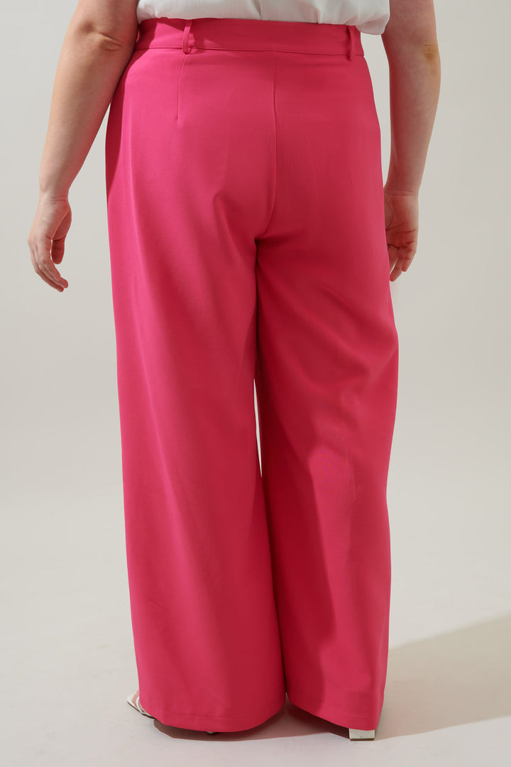 Chelsea Belted Wide Leg Pants Curve