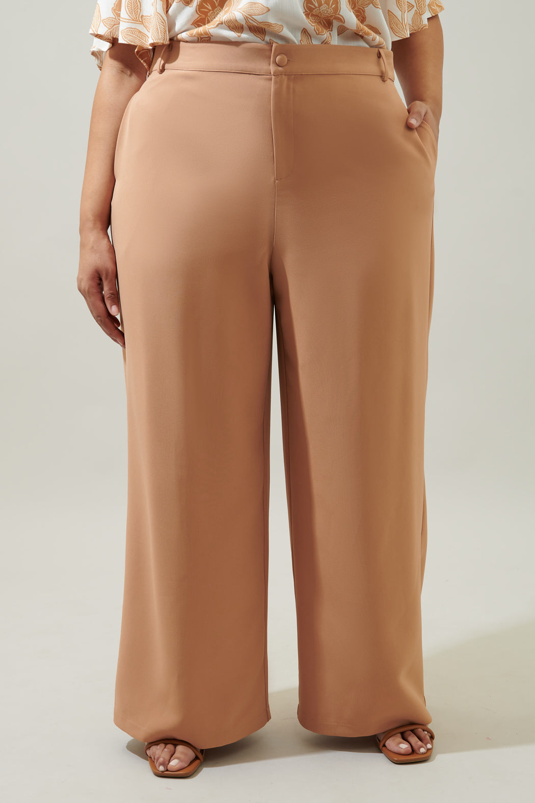 Chelsea Belted Wide Leg Pants Curve