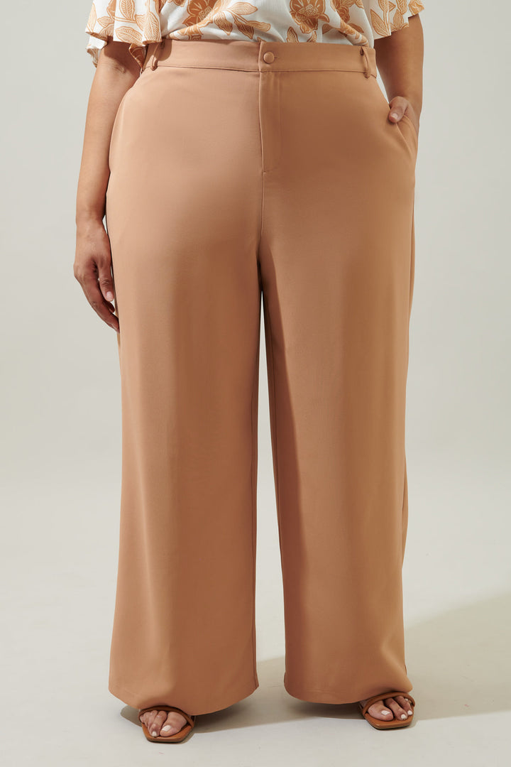 Chelsea Belted Wide Leg Pants Curve