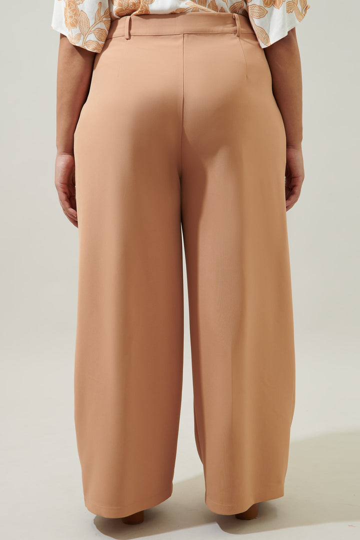 Chelsea Belted Wide Leg Pants Curve