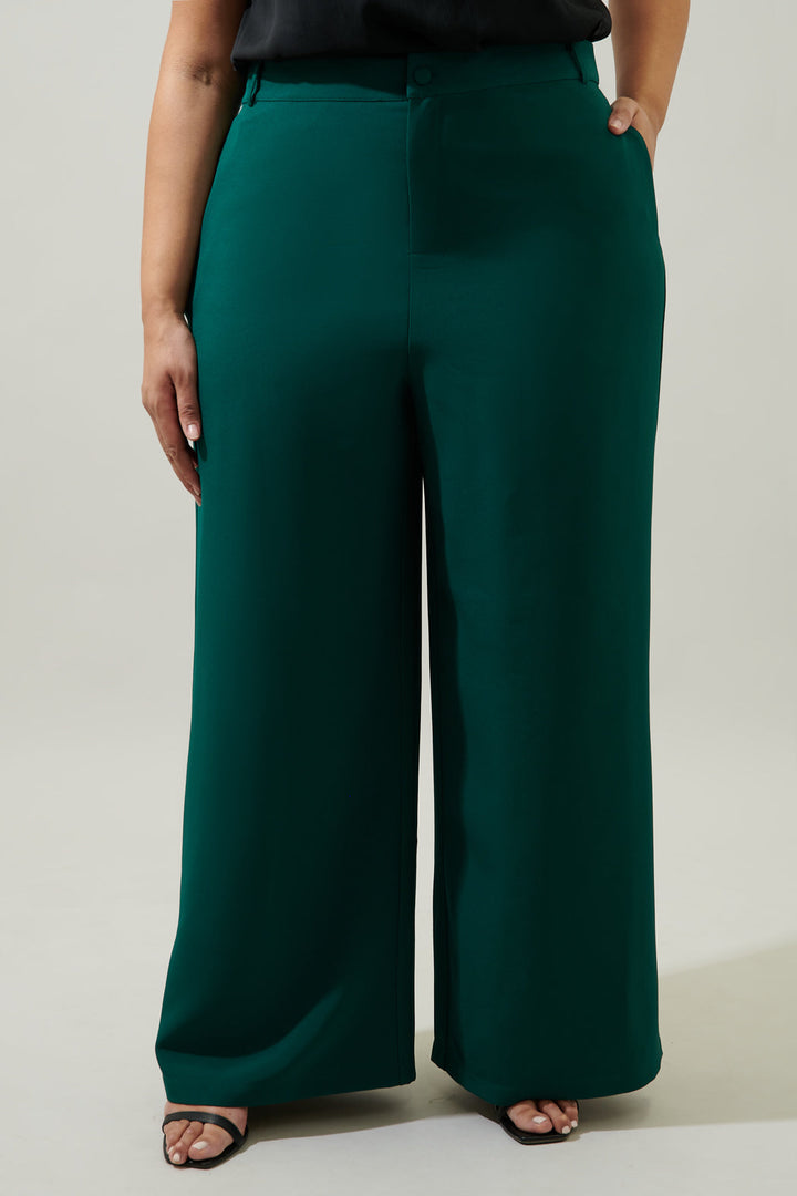 Chelsea Belted Wide Leg Pants Curve
