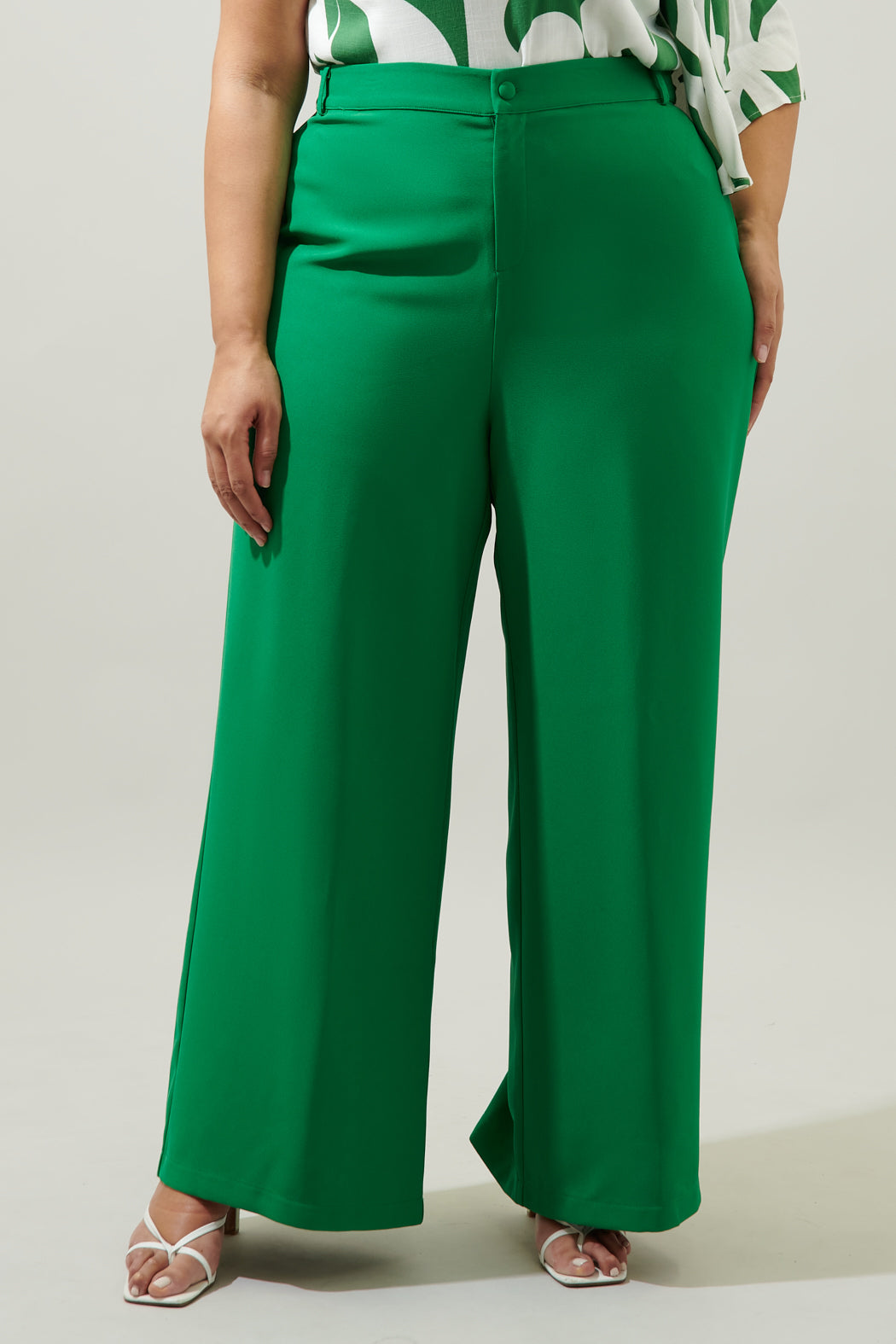 Chelsea Belted Wide Leg Pants Curve