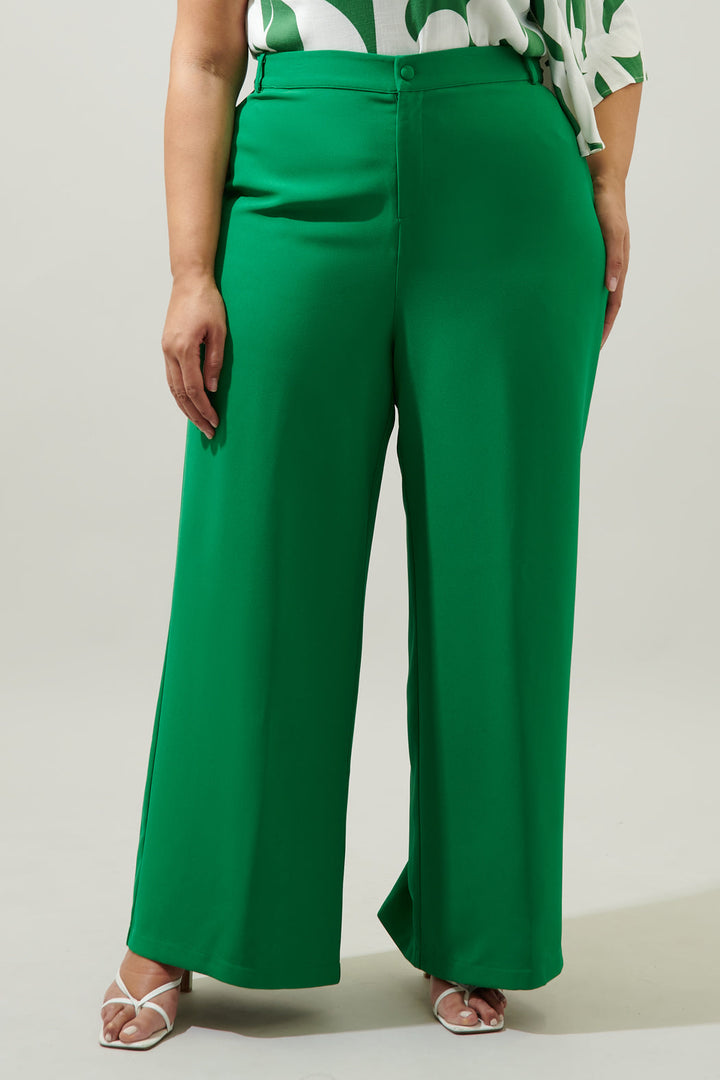 Chelsea Belted Wide Leg Pants Curve