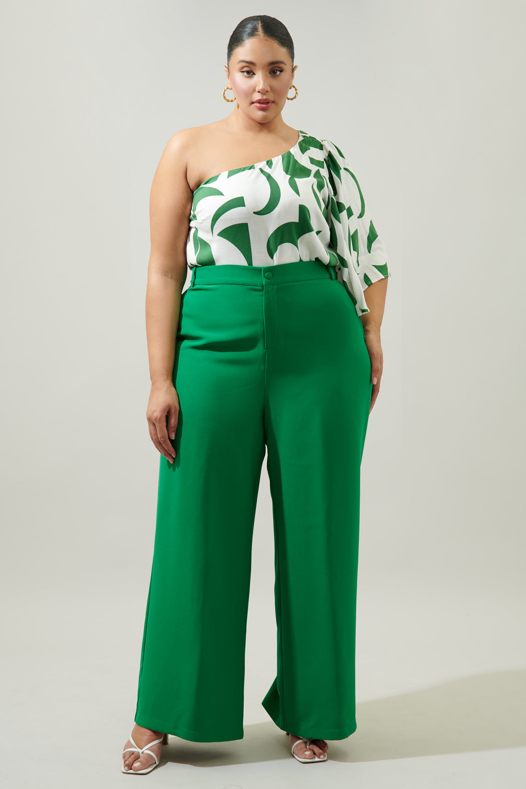 Chelsea Belted Wide Leg Pants Curve