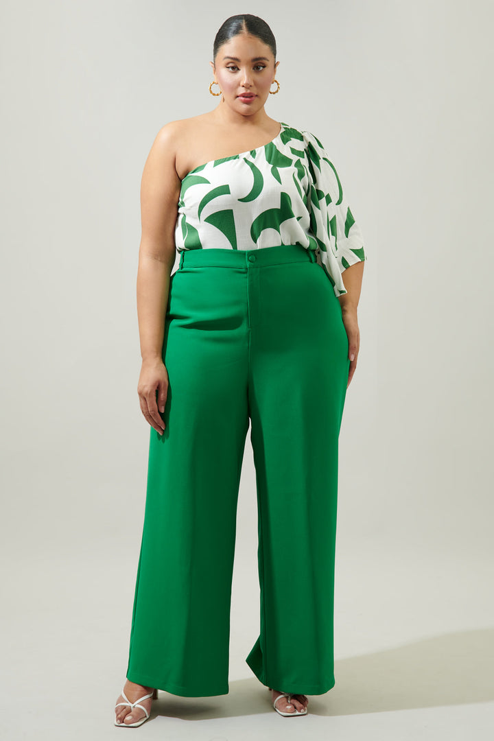 Chelsea Belted Wide Leg Pants Curve