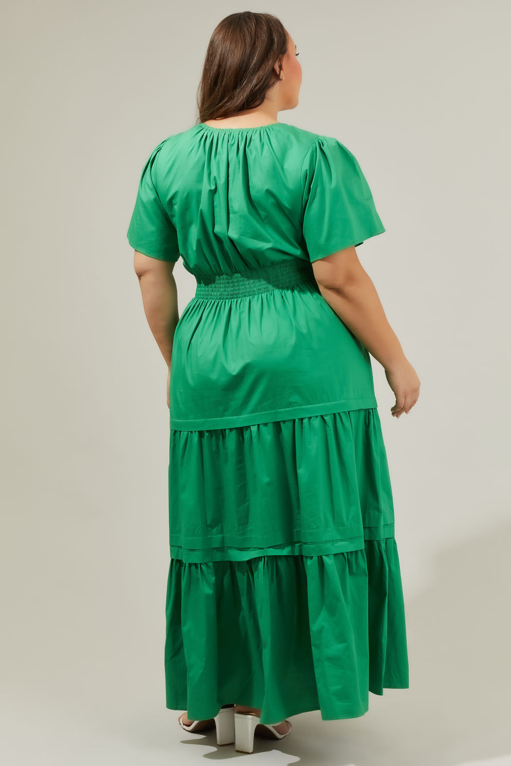 Cider Palmer Poplin Maxi Dress Curve