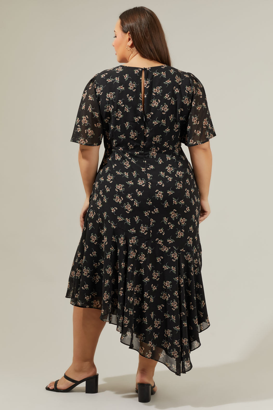 Kim Balboa Asymmetrical Midi Dress Curve