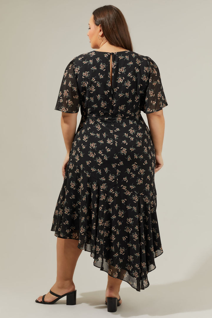 Kim Balboa Asymmetrical Midi Dress Curve