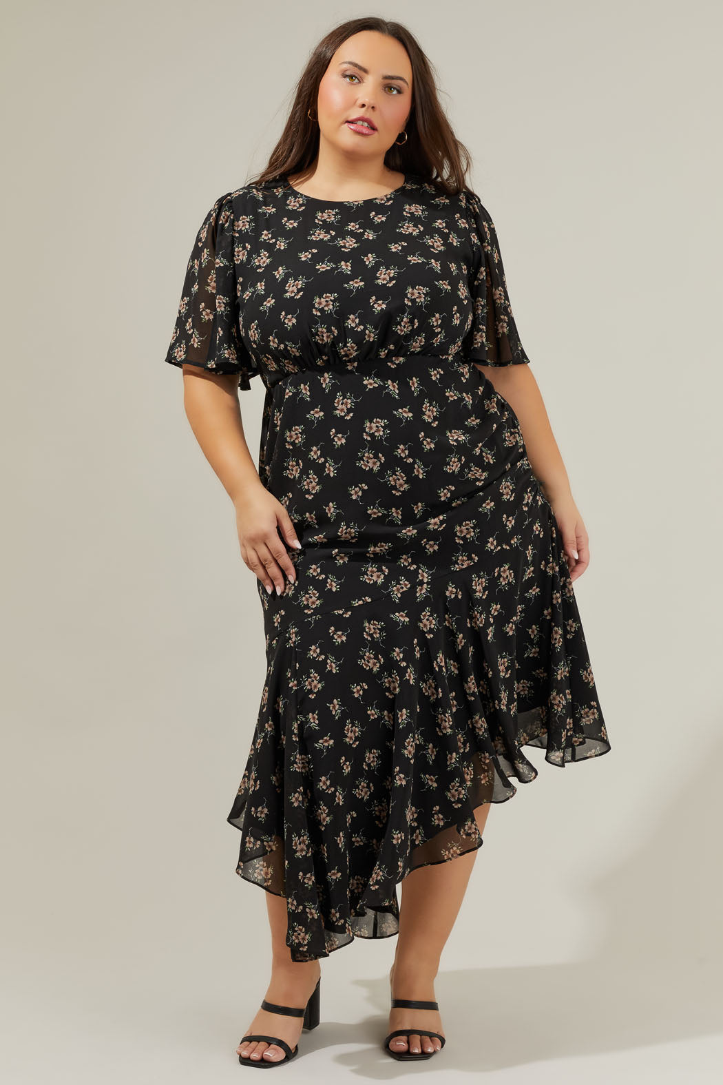 Kim Balboa Asymmetrical Midi Dress Curve