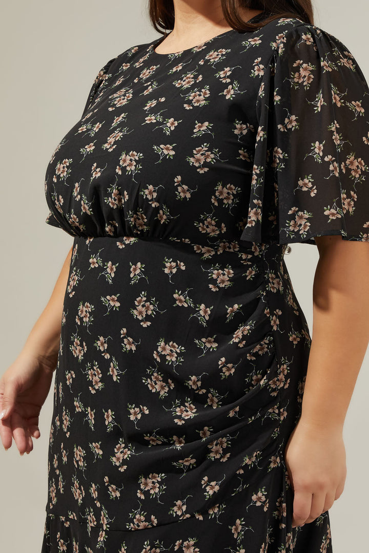 Kim Balboa Asymmetrical Midi Dress Curve