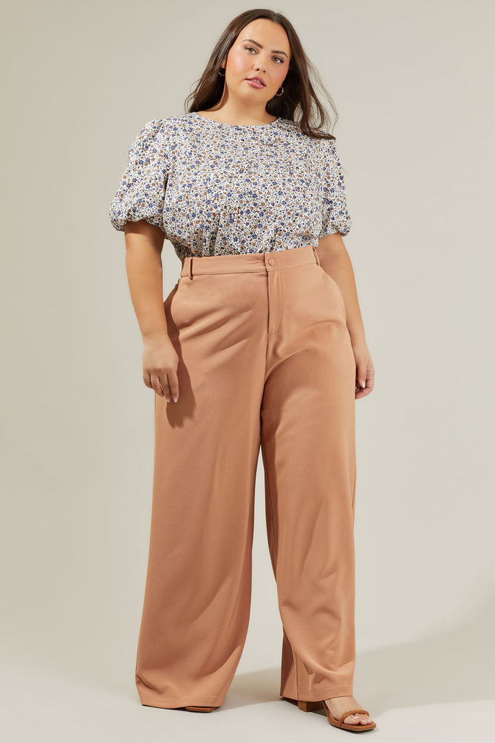 Heath Floral Balloon Sleeve Blouse Curve