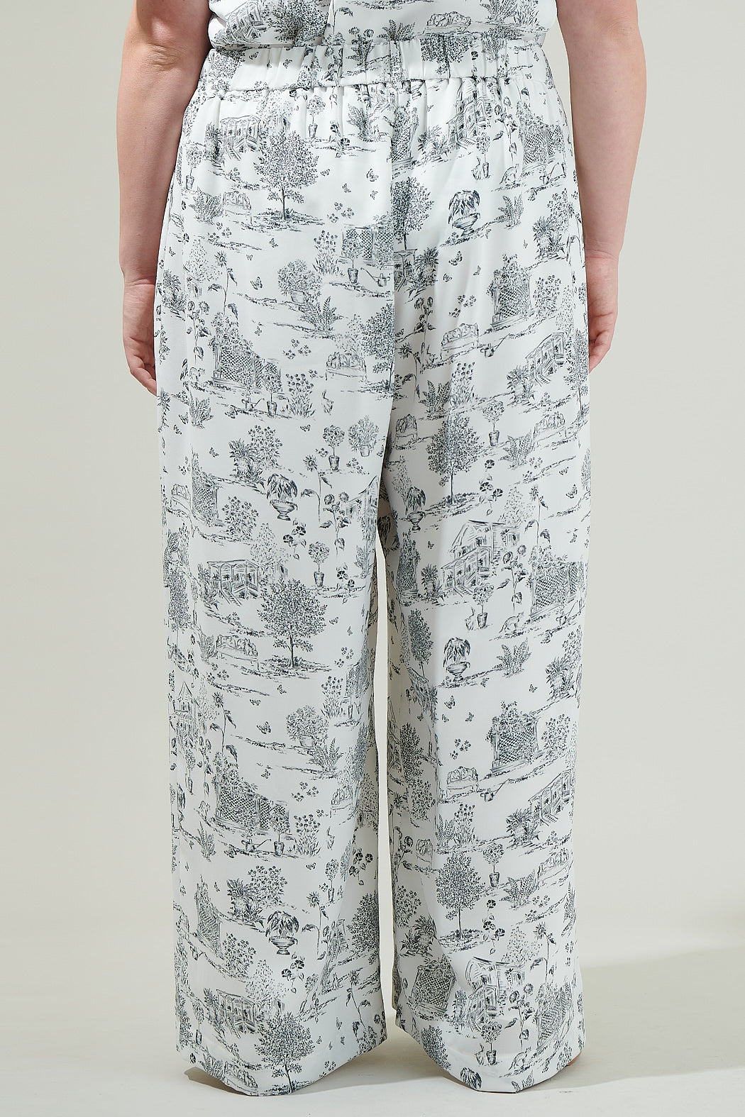 Renzo Toile Mulvane Wide Leg Pants Curve