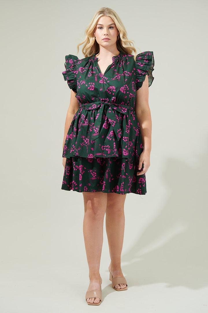 Close to You Marisol Tiered Mini Dress Curve