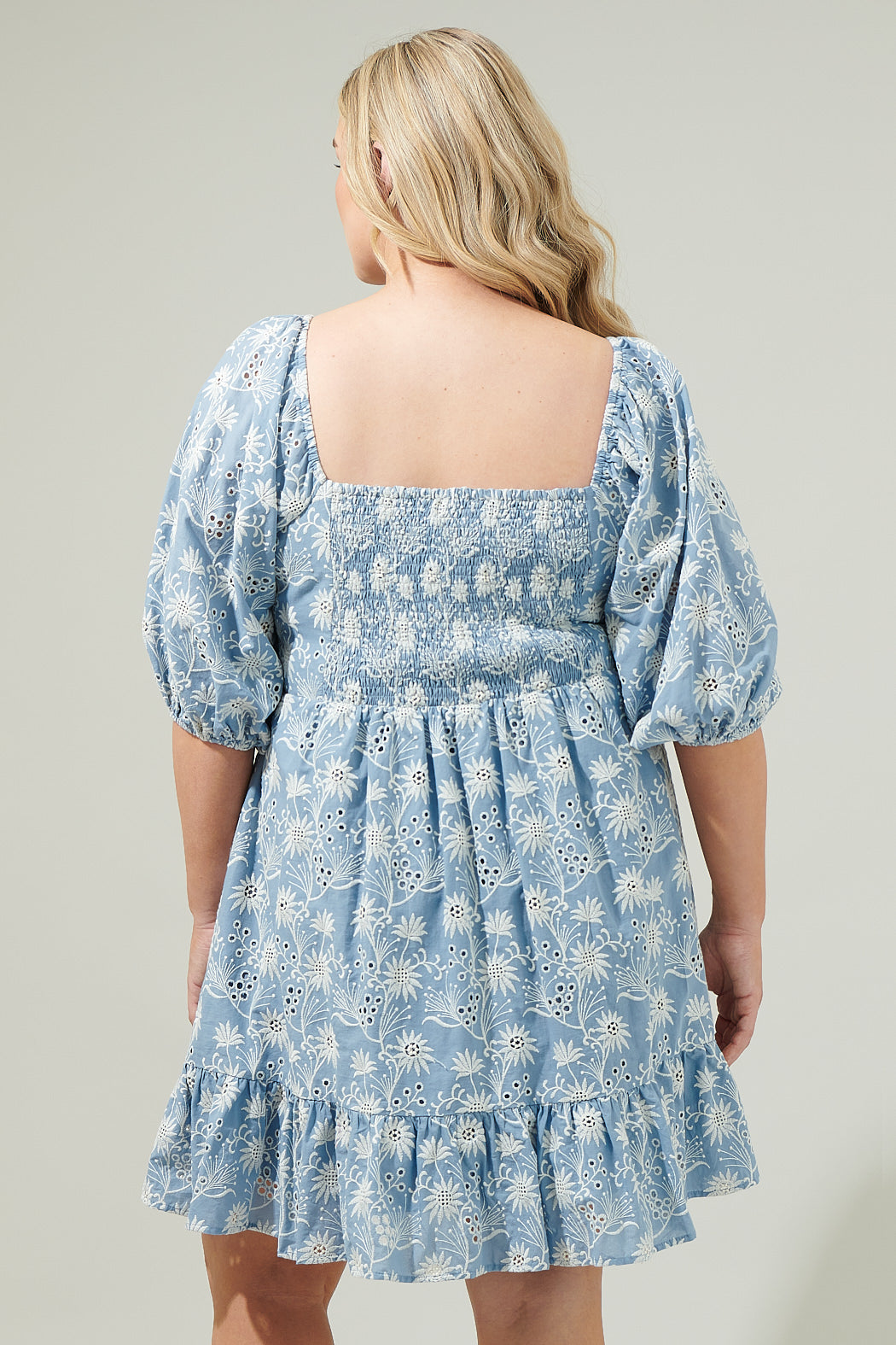 Moonflower Eyelet Evy Sweetheart Mini Dress Curve