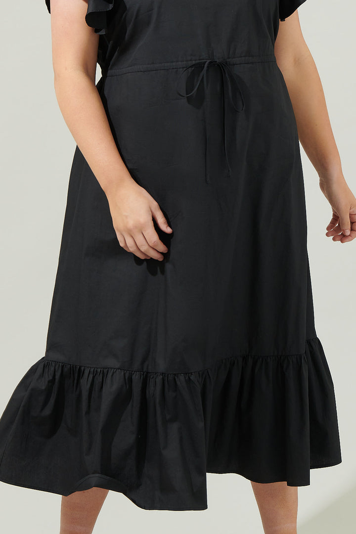 Miley Dillan Midi Ruffle Dress Curve