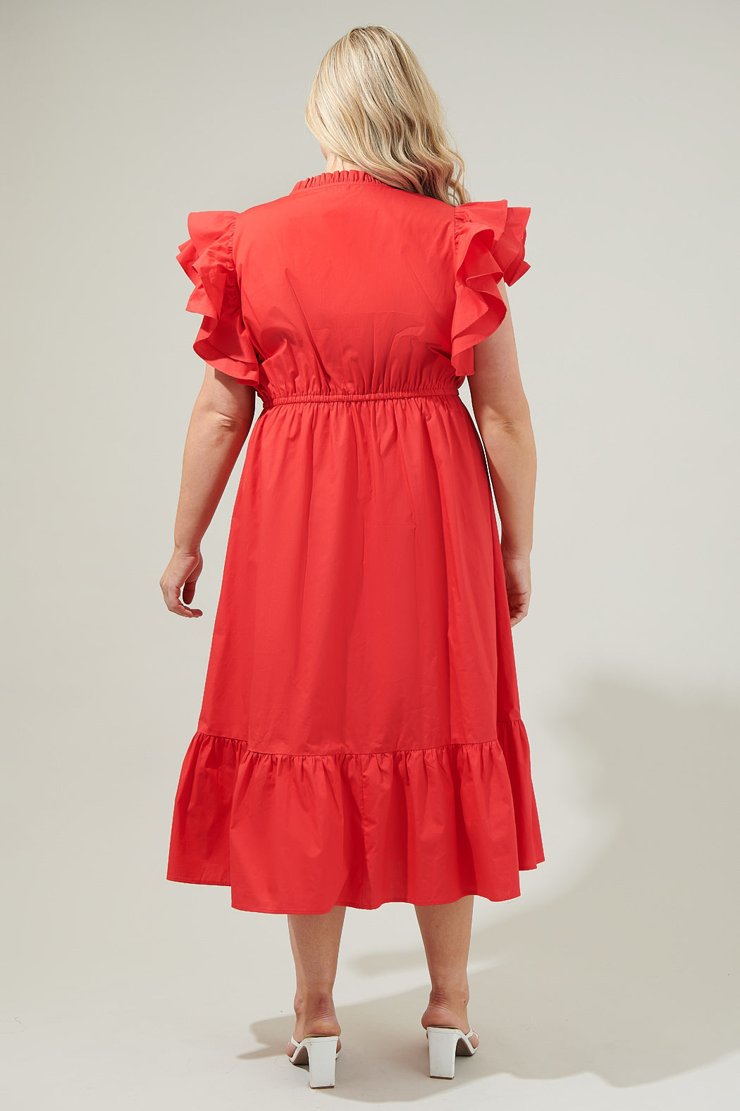 Miley Dillan Midi Ruffle Dress Curve