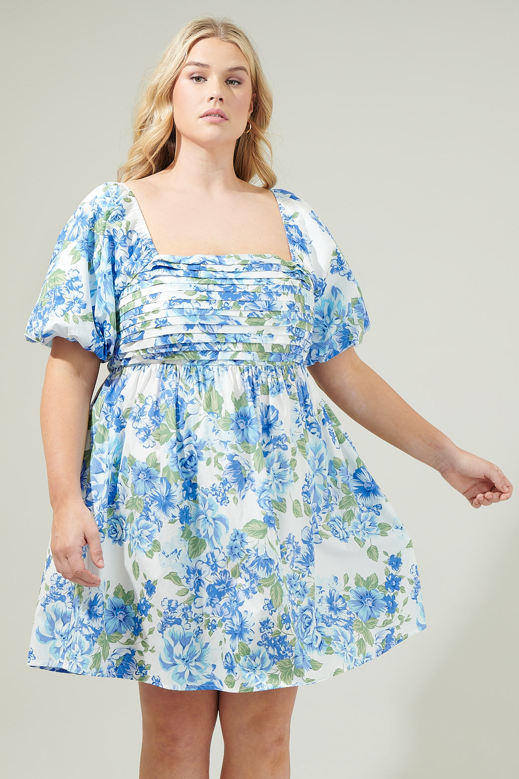 Pleated Mini Dress Truth Be Told Curve