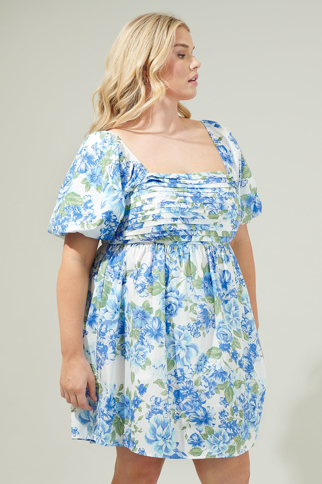 Pleated Mini Dress Truth Be Told Curve