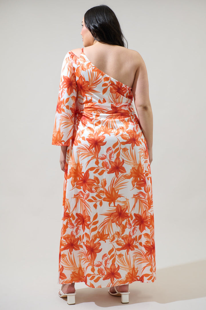 Nerola Floral One Shoulder Maxi Dress Curve