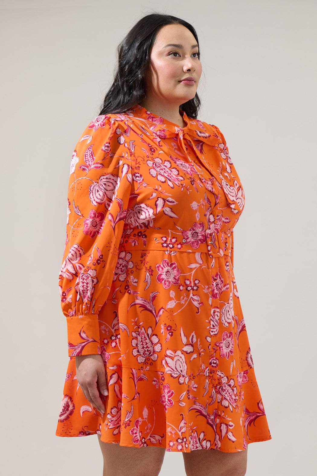 Cosmo Floral Flare Mini Dress Curve