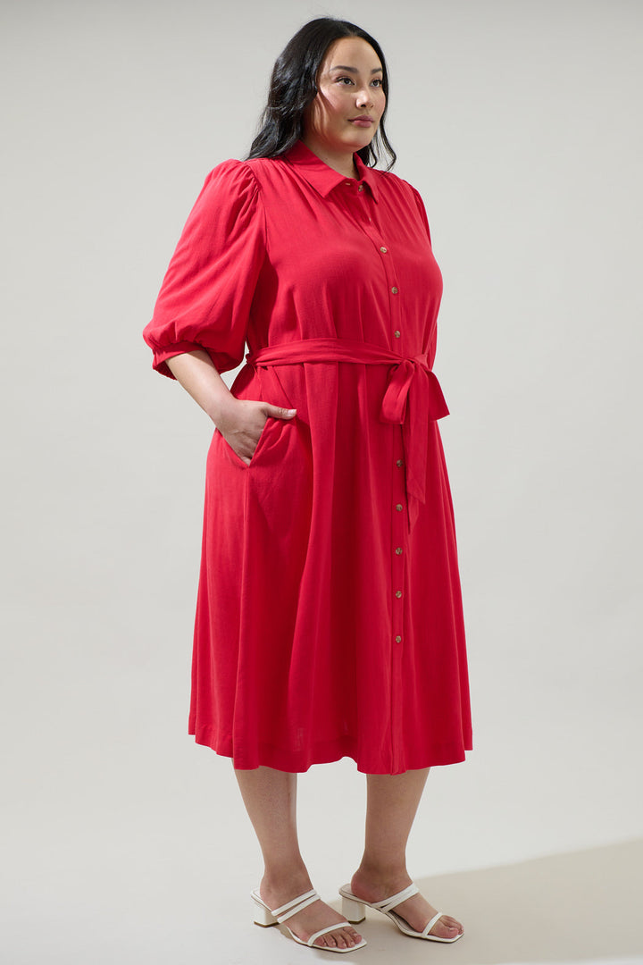 Vienna Midi Shirt Dress Curve