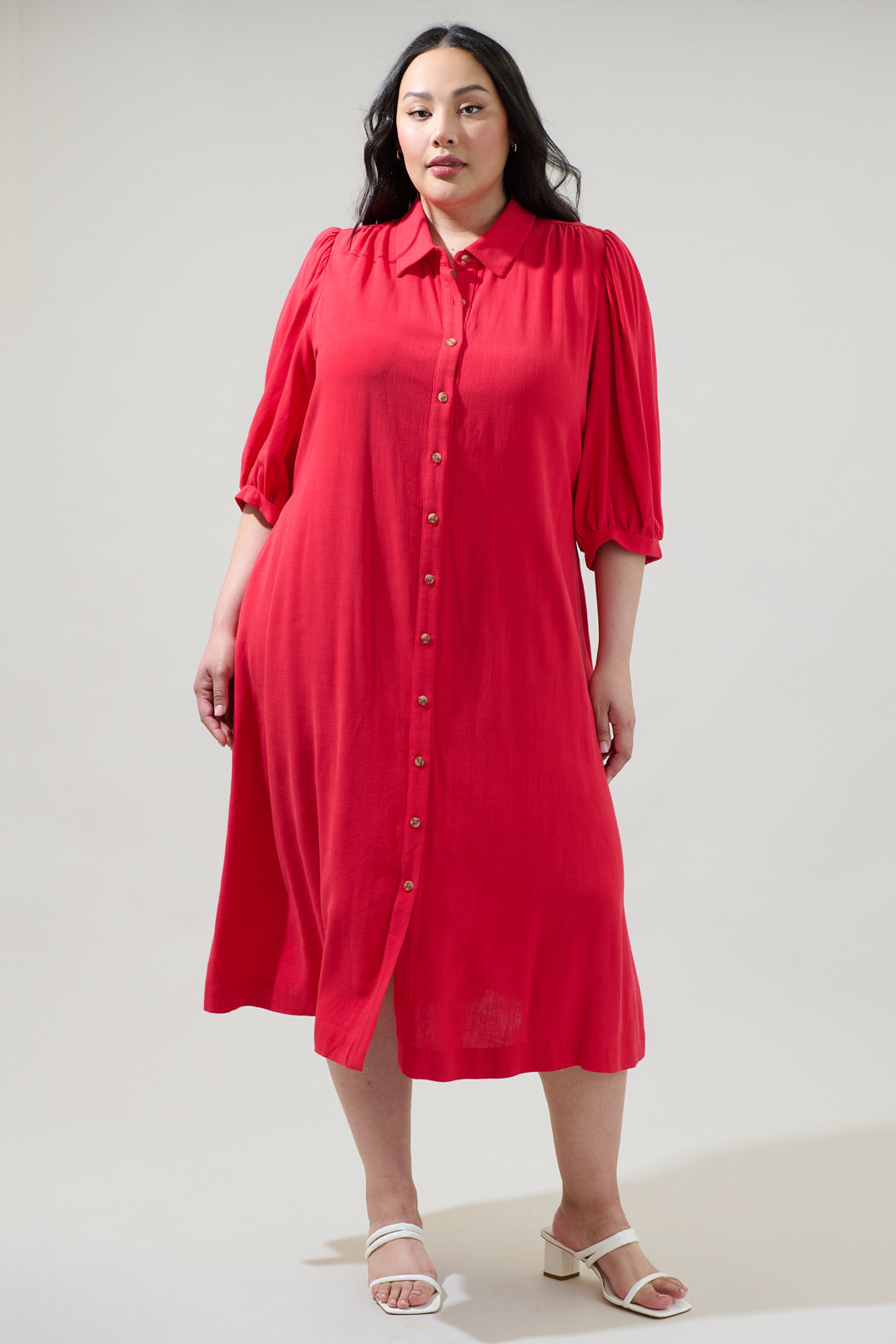 Vienna Midi Shirt Dress Curve