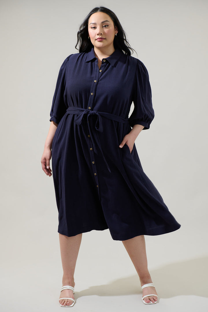 Vienna Midi Shirt Dress Curve