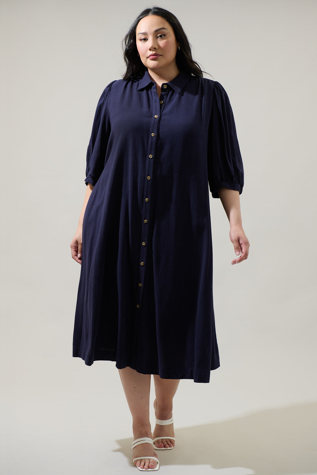 Vienna Midi Shirt Dress Curve