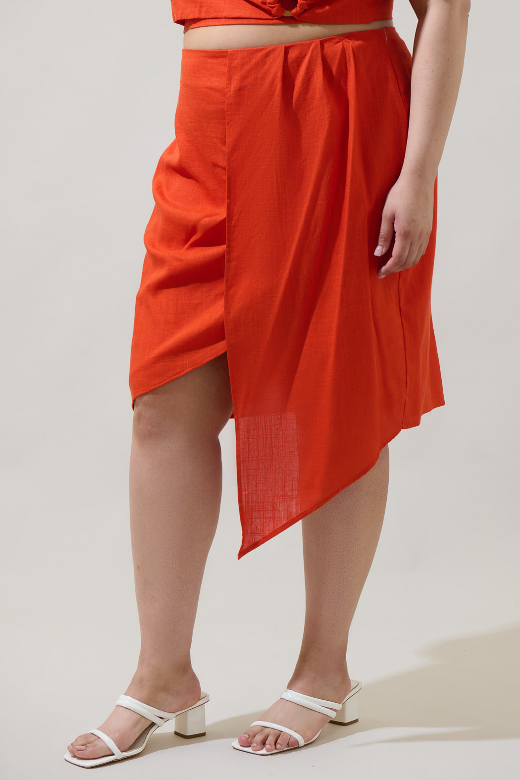 Bet On You Asymmetrical Midi Skirt Curve