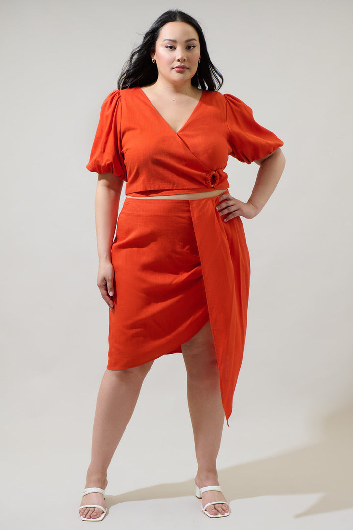 Bet On You Asymmetrical Midi Skirt Curve