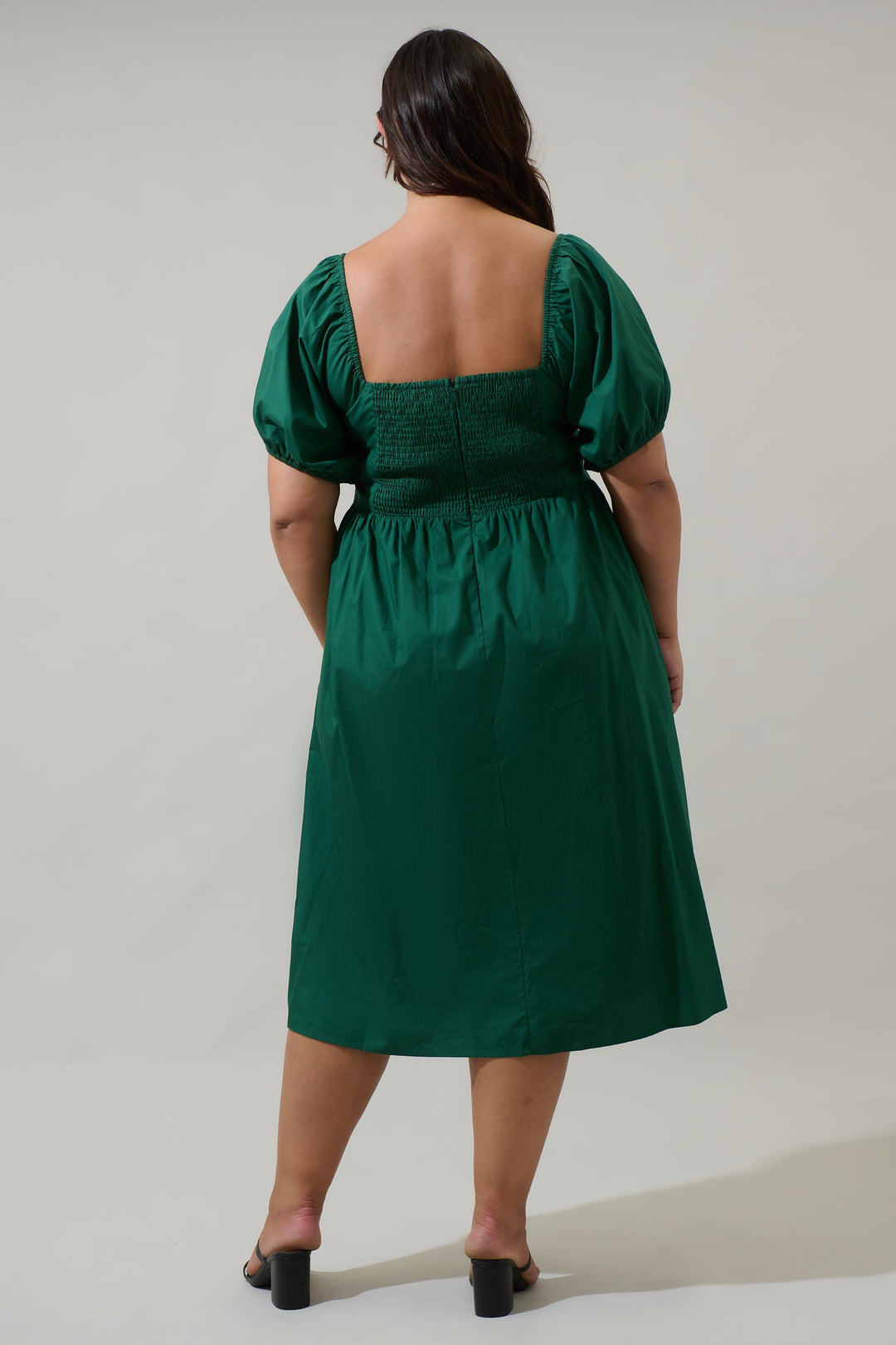 Sun City Alessi Puff Sleeve Midi Dress Curve