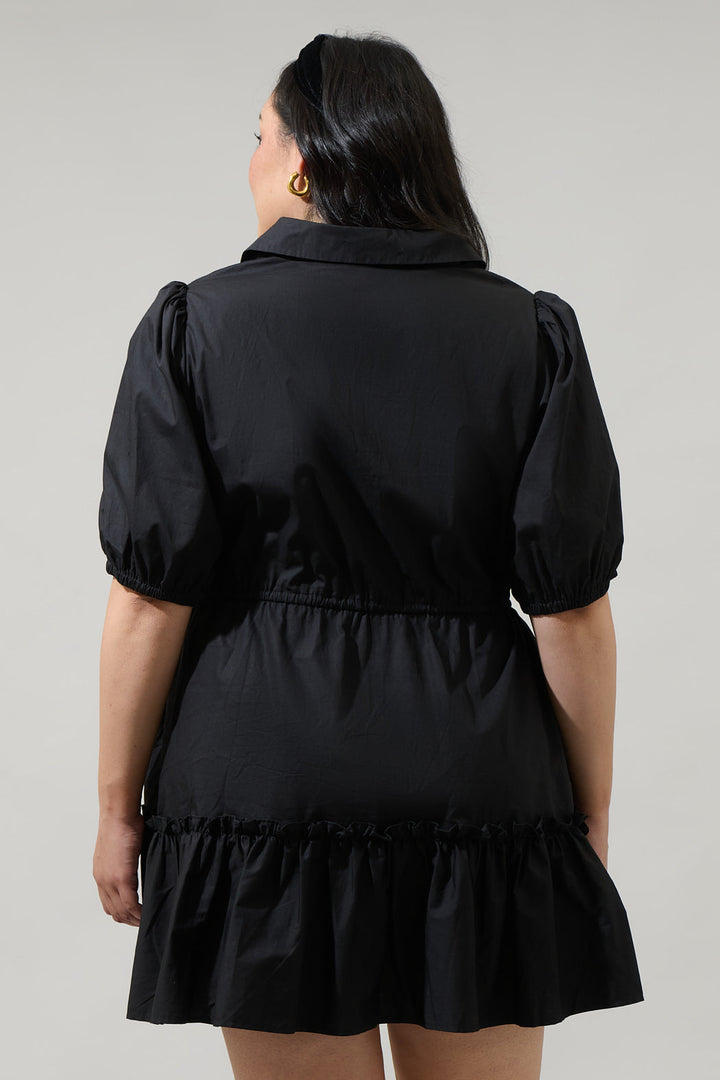 Stacie Button Down Mini Dress Curve