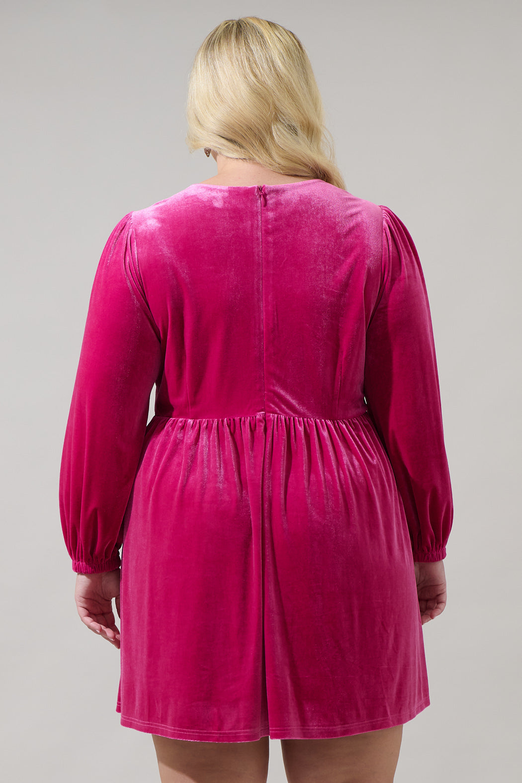 Glow Bow Velvet Dress Curve