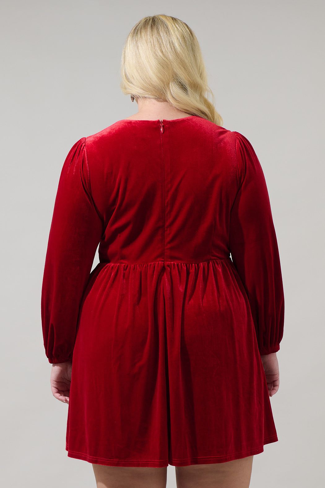 Glow Bow Velvet Dress Curve
