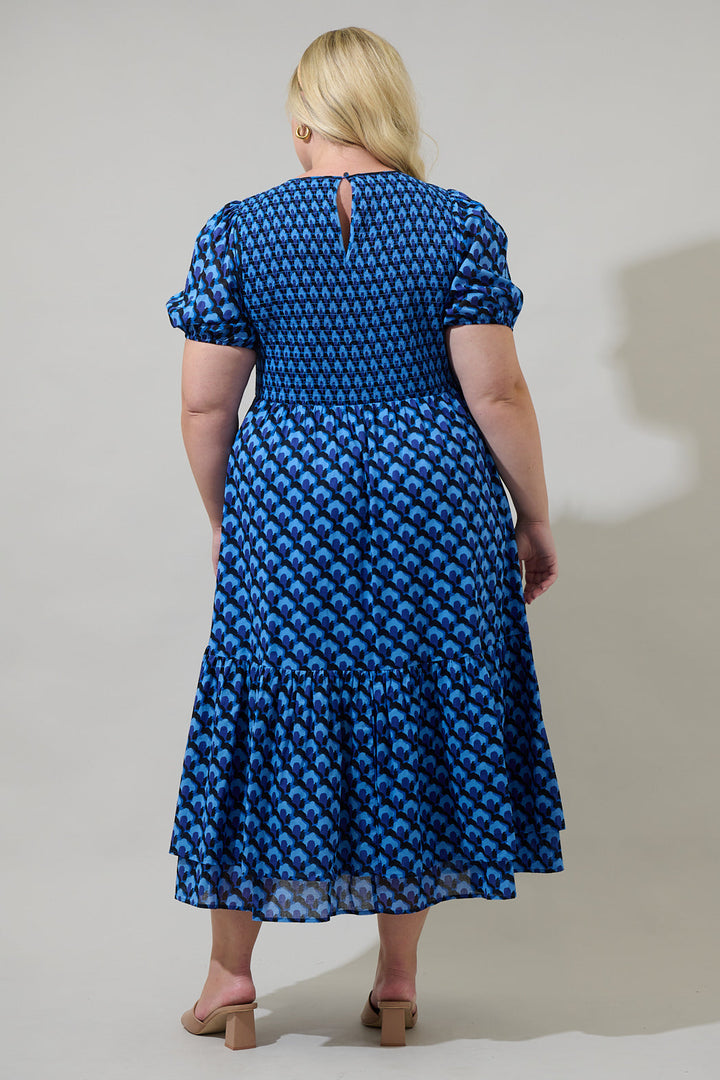 Bali Town Aruba Smocked Midi Dress Curve