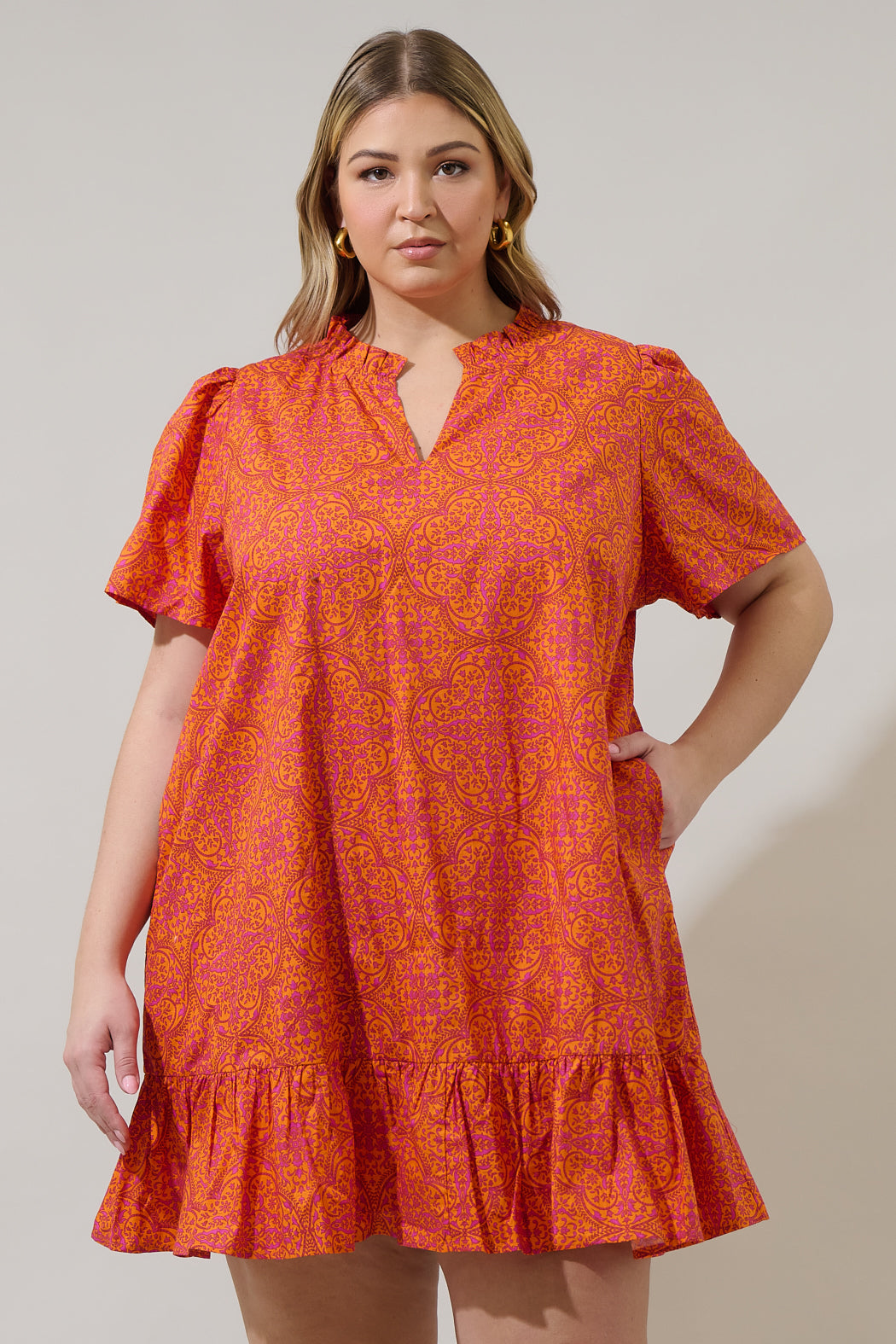 DeBary Floral Celeste Mini Dress Curve