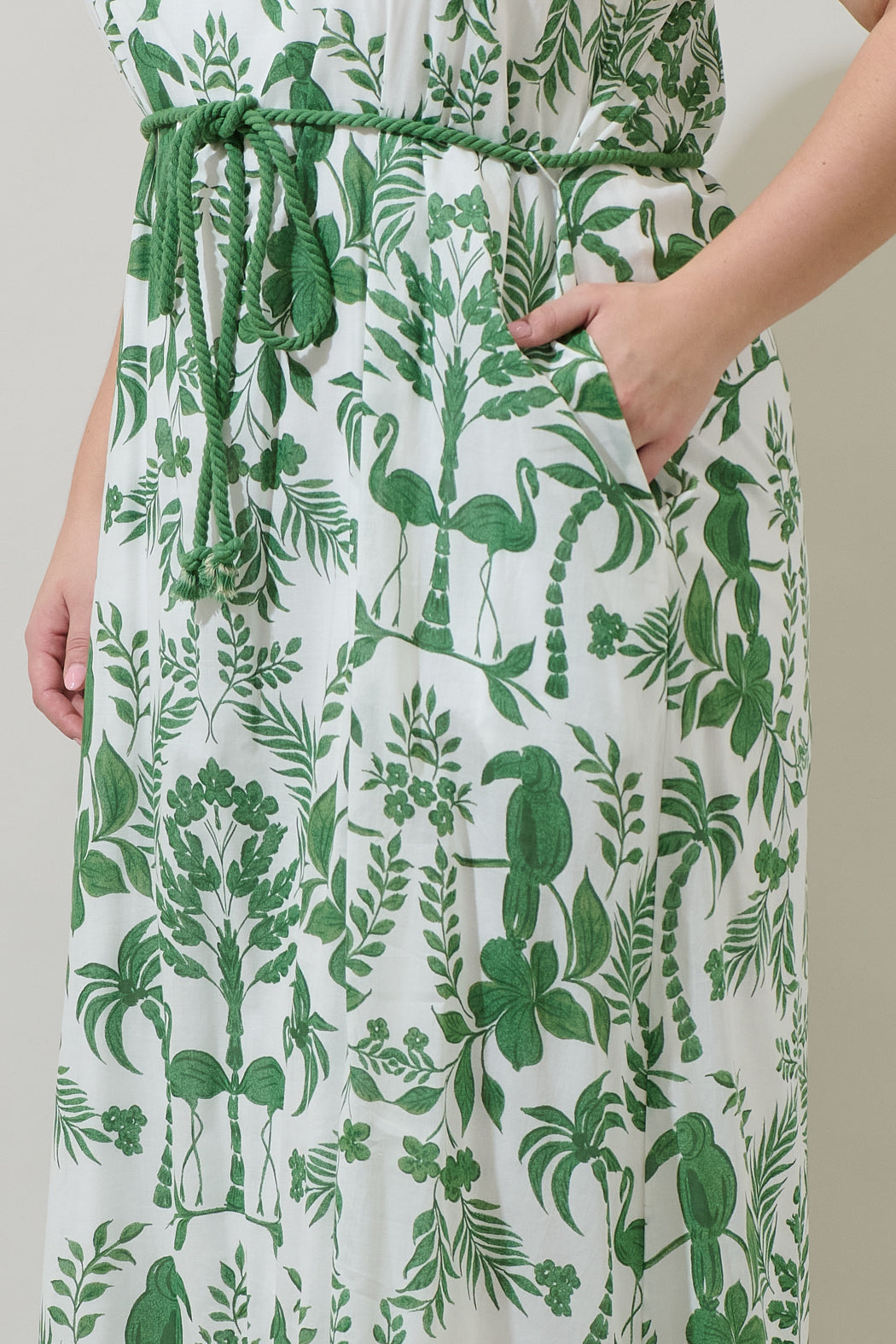 Kimana Floral Halter Neck Maxi Dress Curve