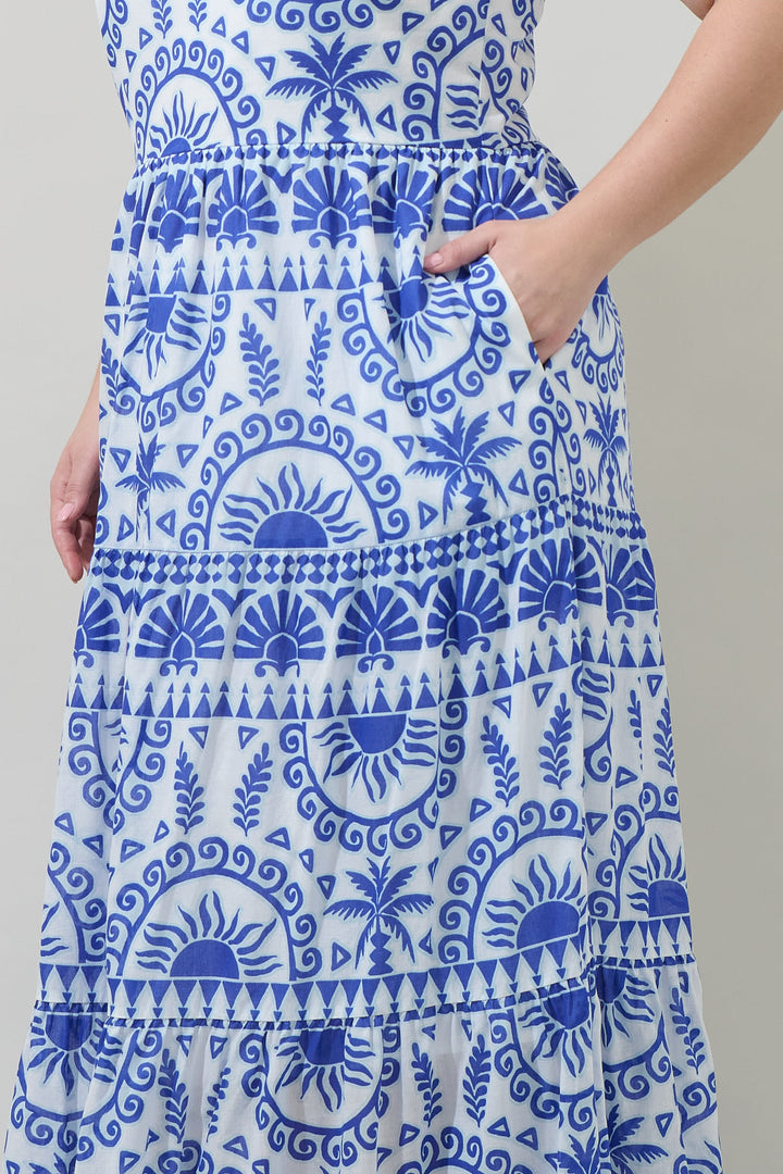 Rivera Tropics Emely Tiered Maxi Dress Curve